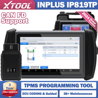 XTOOL IP819-TP Car Full Diagnostic Scanner Tool Auto Bidirectional TPMS Coding