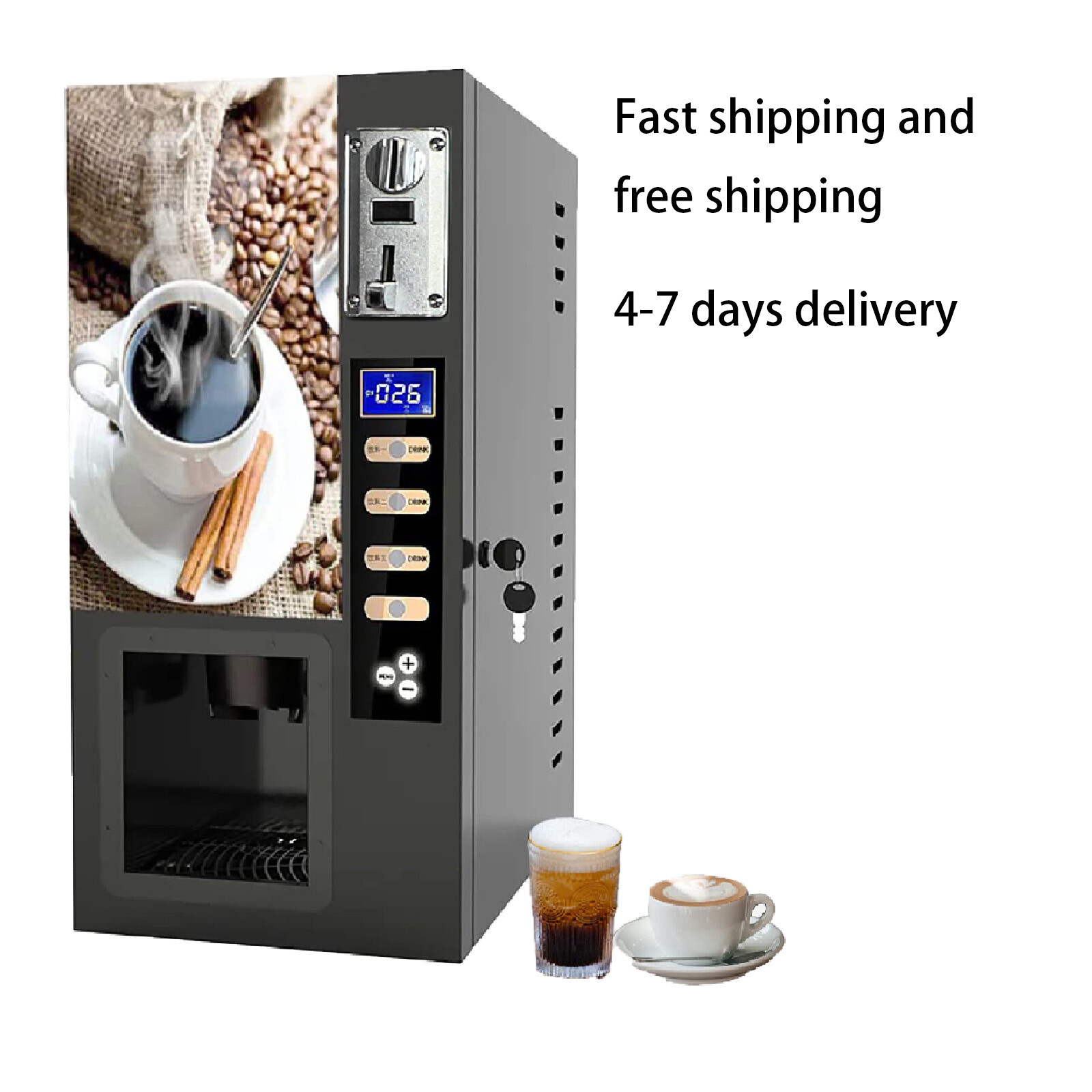 Coin Operated Commercial Automatic Coffee Machines, Hot Drin