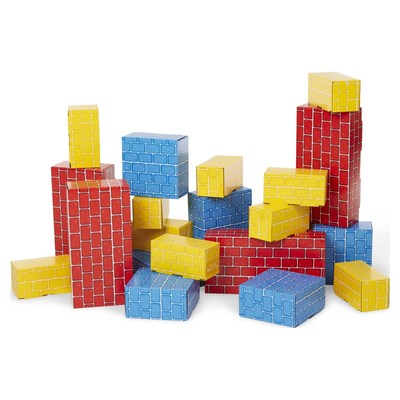 Jumbo Extra-Thick Cardboard Building Blocks - 40 Blocks in 3 Sizes 