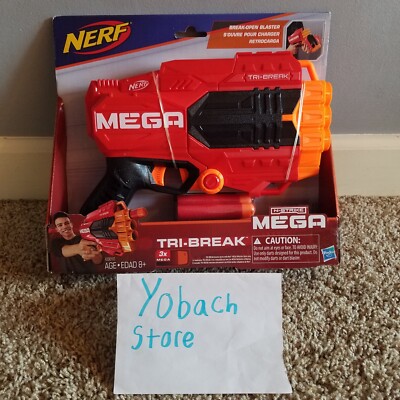 Mega Tri-Break Nerf N-Strike Dart Use Mega Whistler Break Open Blaster Loading