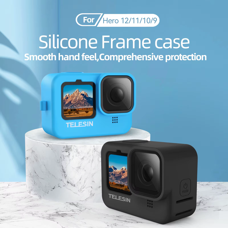 Soft Silicone Case For 9 10 11 12 Lens Cap Blue Black Adjustable Hand Wrist Str
