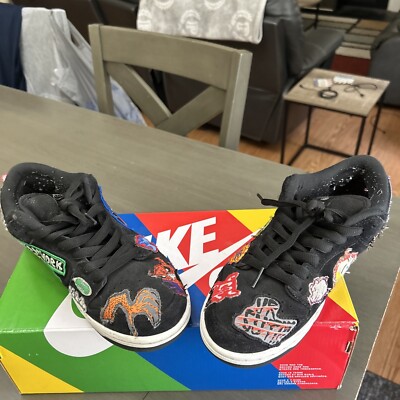 Size 7 - Nike SB Dunk Low Pro QS Black/Multicolor/White 2022