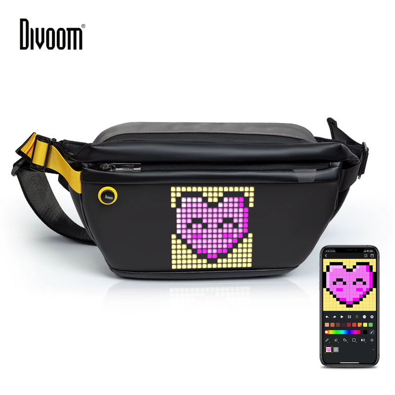 Sling Bag Customizable Pixel Art Fashion Design Outdoor Sport Waterproof for Bik