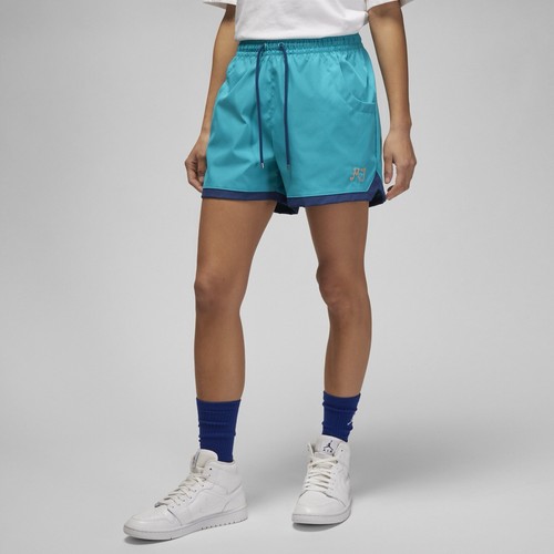 Nike Jordan Women Woven Blue Aqua Shorts DZ3343-483 Size L
