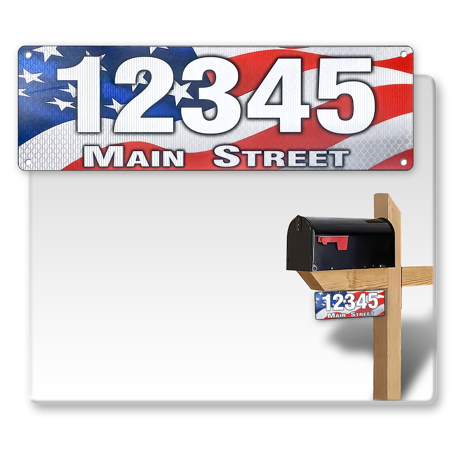 Curb-N-Sign® 911 Address Sign double sided ultra reflective