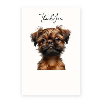 DistinctInk Thank You Greeting Card - Brussel Griffon Puppy