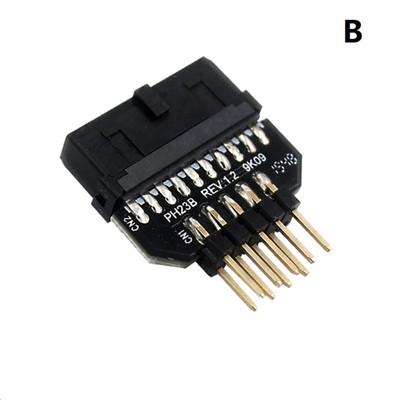 Black Panel Plug-in Adapter Computer Mainboard USB3.0 19/20pin To USB2.0 9pin