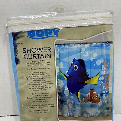 Disney Pixar Finding Dory Nemo Microfiber Shower Curtain 70 x72 