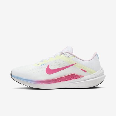 Nike W Air Winflo 10 [FZ3973-100] Women Running Shoes White/Hyper Pink-Volt