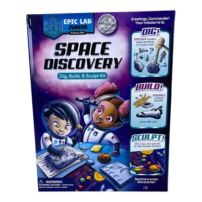 Epic Lab Junior Kids' Space Discovery STEM Science Kit - Dig, Build & Sculpt, 6+