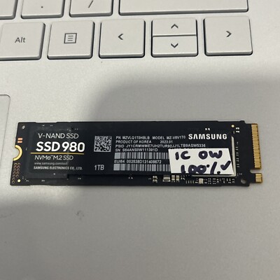 SAMSUNG SSD 980 NVMe M.2 2280 1TB PCIe V-NAND 0 write 100% good health