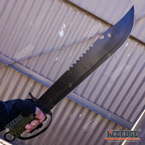 19.5" FULL TANG MACHETE FIXED BLADE EMERGENCY TACTICAL SURVIVAL CHOPPING SWORD