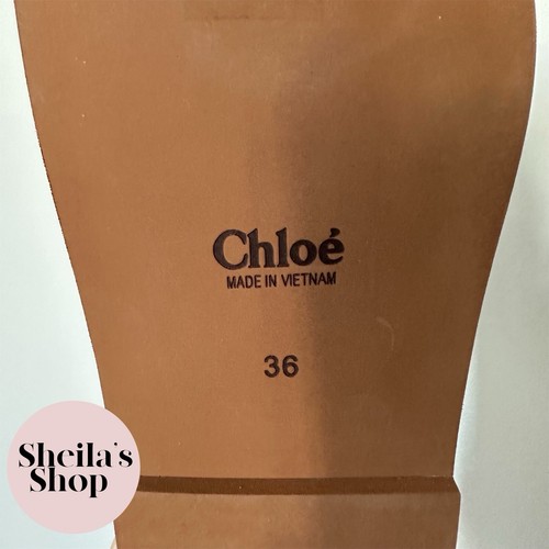 Pre-owned Chloé Chloe Woody Flat Canvas Mule Slide Sandals Pink Size 36
