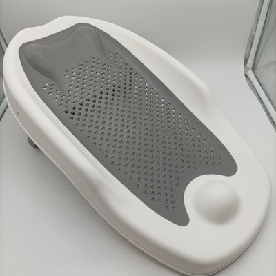 PandaEar Baby Badewannenstütze Neugeborene 0-6 Monate grau ergonomisch Badesitz