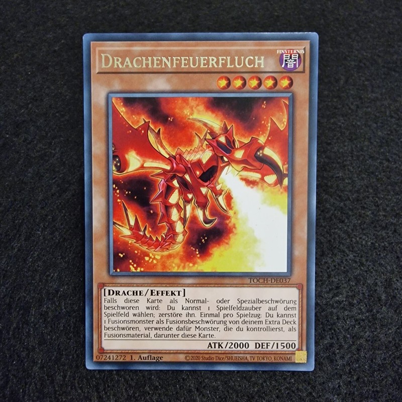 Yugioh!! Drachenfeuerfluch Toch-De037! Rare! Near Mint!