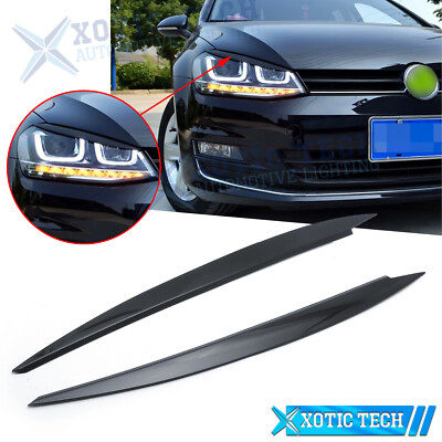 For VW Golf 7 GTI GTD R MK7 VII 2013-2018 Headlight Eyebrow Eyelid Molding Cover