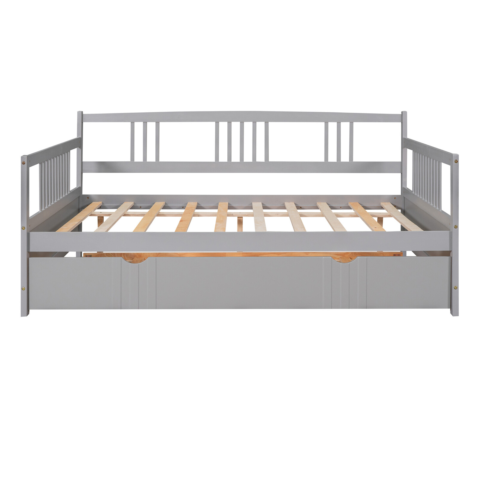 Full Size Platform Bed with Trundle Daybed Sofa Bed Wood Bed Frames For Bedroom