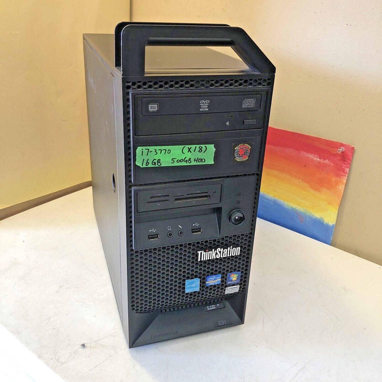 $ Lenovo ThinkStation E31 Workstation Core i7-3770 16GB 500GB windows 10 $ Lenovo ThinkStation E31 Workstation Core i7-3770 16GB 500GB windows 10