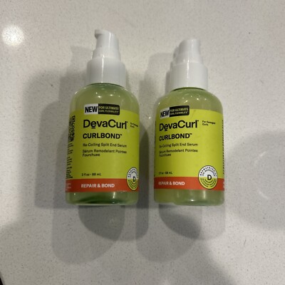 (2) DevaCurl NEW Curl Bond Re-Coiling Mild Lather Cleanser. Deluxe Travel 3 oz