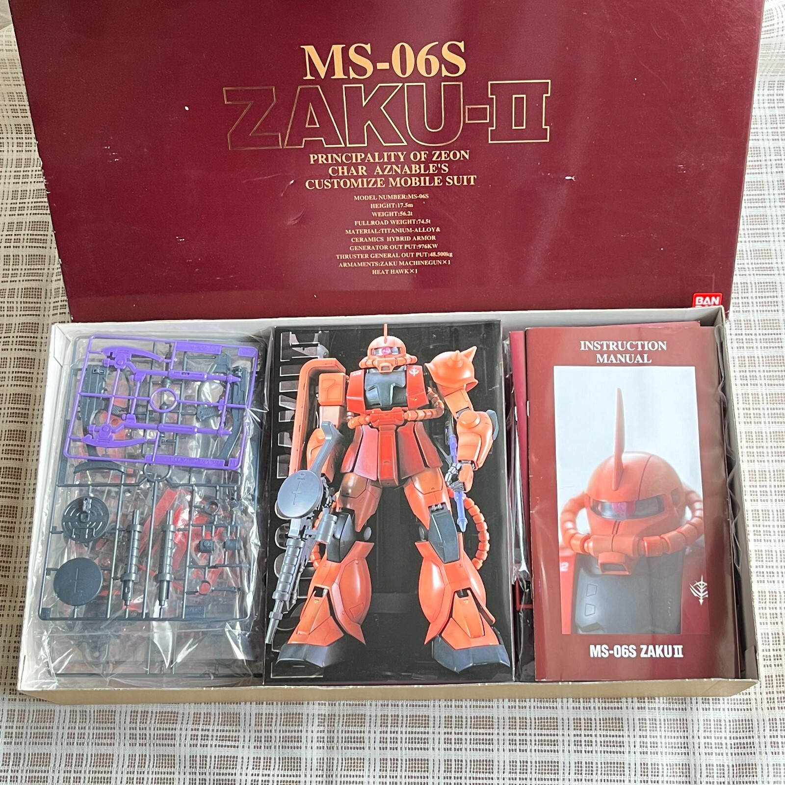 Gundam ZAKU 2 MS06S Perfect Grade Bandai 1/60 Model 1999