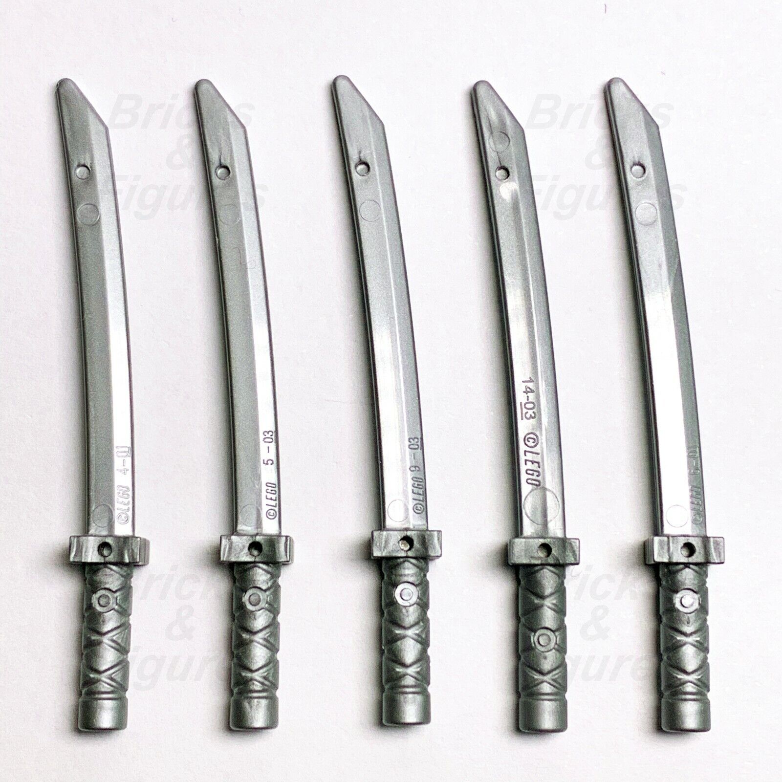 5 x Ninjago LEGO® Flat Silver Ninja Katana Sword Warrior 5 x Ninjago LEGO® Flat Silver Ninja Katana Sword Warrior