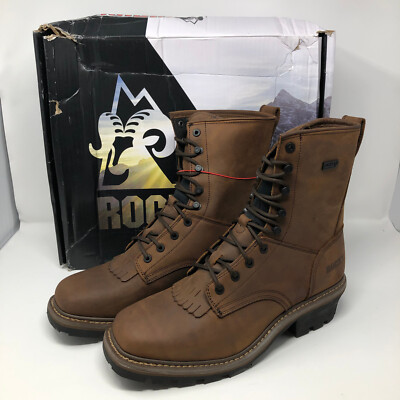 NIB Rocky Square Toe Logger Mens Waterproof Work Boots RKK0276 13W 13 Wide