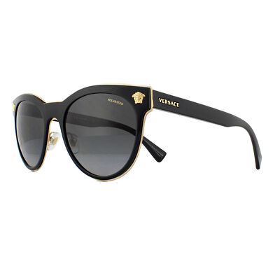 Pre-owned Versace Sunglasses Ve2198 1002t3 Black Gray