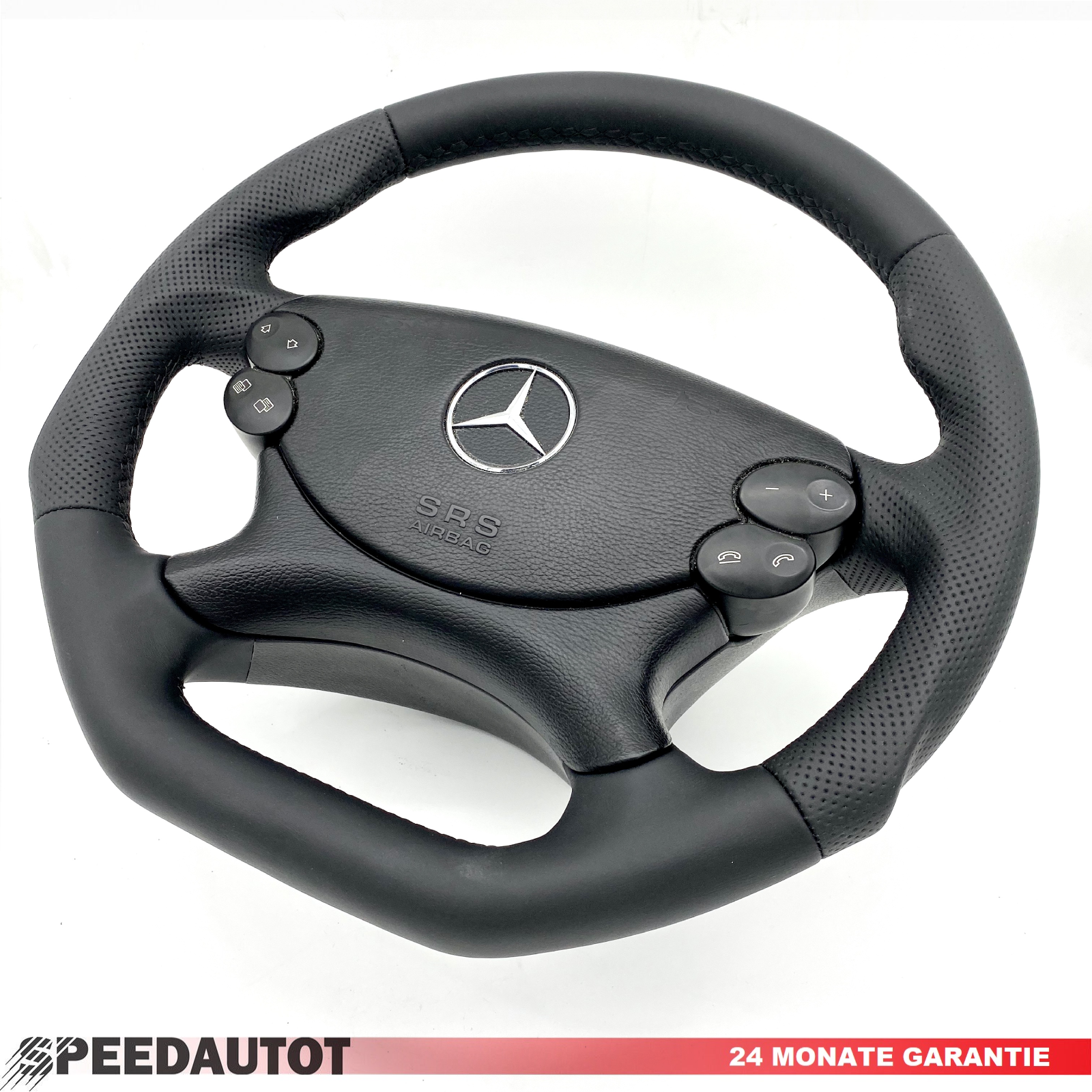 Tuning Abgeflacht Lenkrad Mercedes Air. R230 W209 W211 W463 E G Klasse Airbag
