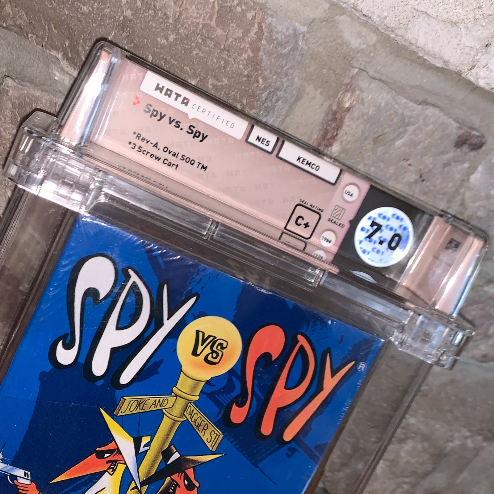 New NES Spy vs. Spy 1988 Factory Sealed H-Seam WATA 7.0 Graded Game 3-Screw