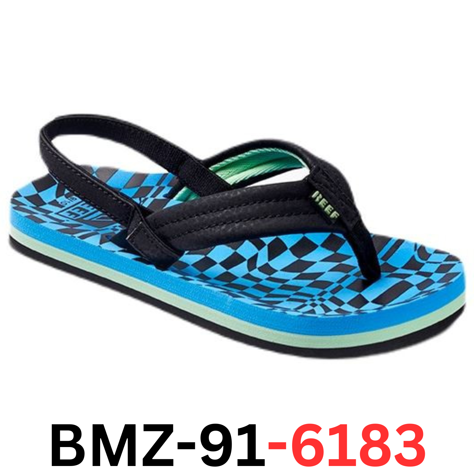 Slipper Reef Kids Little Ahi Swell Checkers Size 7