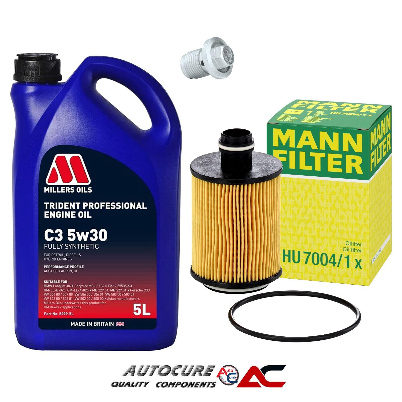 FOR VAUXHALL INSIGNIA 2.0 CDTI MK1 SERVICE KIT MANN OIL FILTER & 5L C3 5W-30 OIL