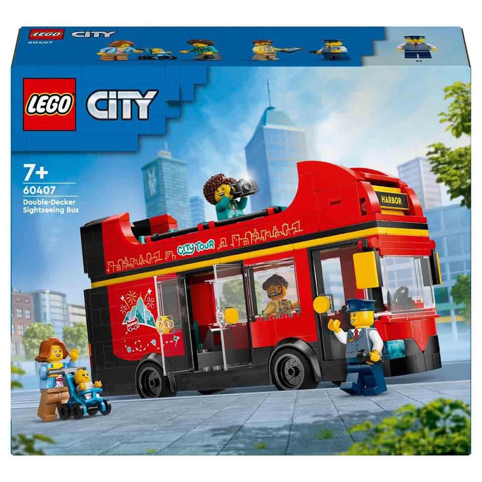 Набор для сборки двухэтажного экскурсионного автобуса LEGO City 60407 НОВЫЙ В НАЛИЧИИ
