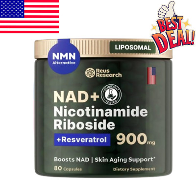NAD+ Supplement for Anti-Aging Energy Focus & Nicotinamide Riboside Resveratrol-