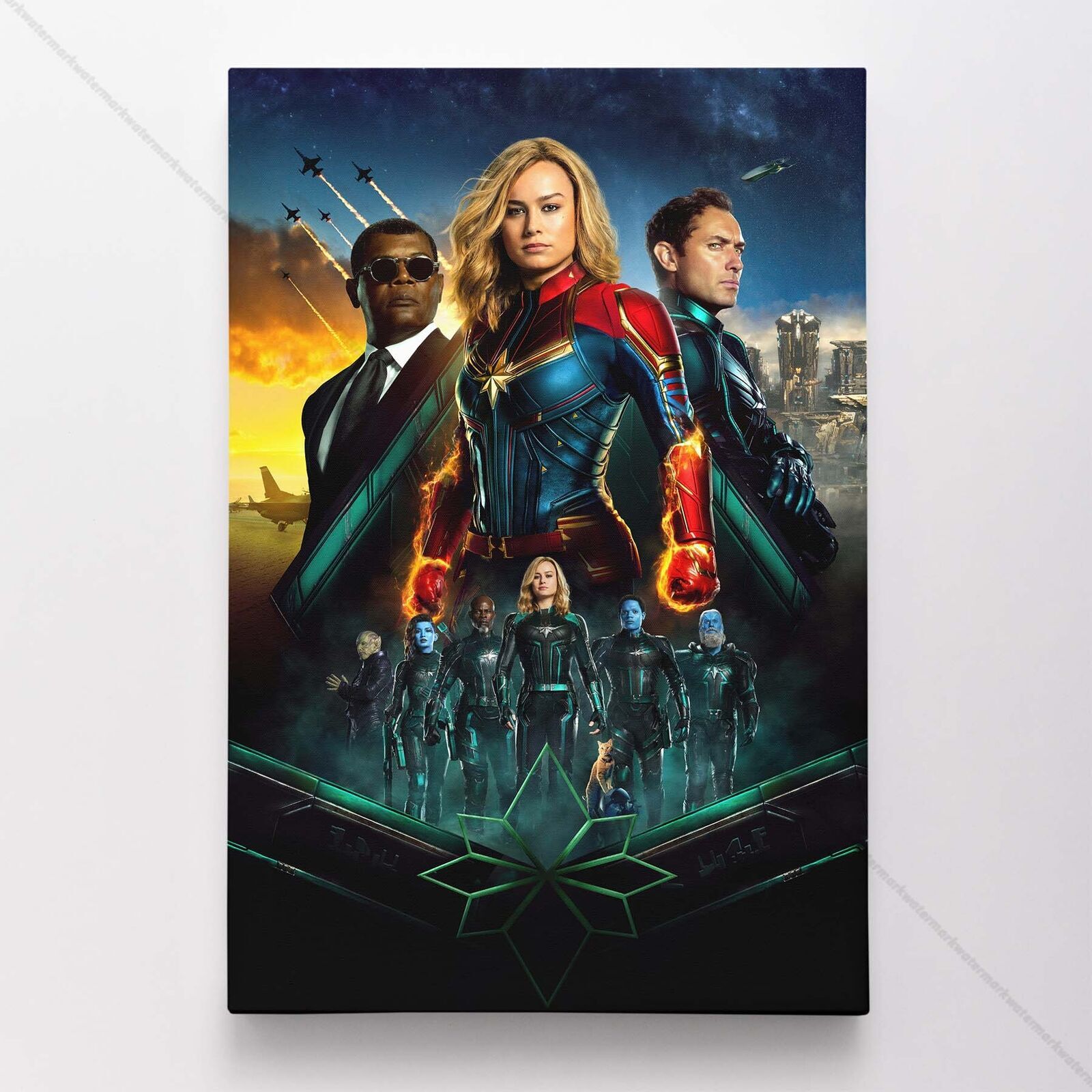 Captain Marvel Poster Canvas Avengers Movie Marvel Print #2712