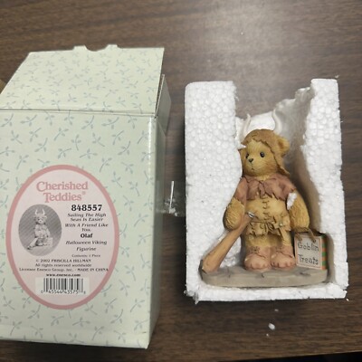 Cherished Teddies Olaf 2002 European Exclusive  #848557  NIB Viking Bear