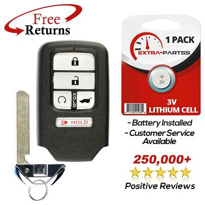 For 2016 2017 2018 Honda CR-V Pilot Keyless Smart Prox Remote Car Key Fob KR5V2X