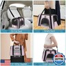 ROSEBB Cat Carrier Dog Carrier Pet Carriers for Medium Small Cats Dogs Puppies up to 15 Lbs,TSA Airline Approved Small Dog Cat Carriers Soft Sided,Collapsible Travel Puppy Carrier (Pink, Large)