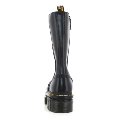 Pre-owned Dr. Martens A23us Women's Ankle Boot With Platform 30966001 Audrick Chelsea Tall In Black