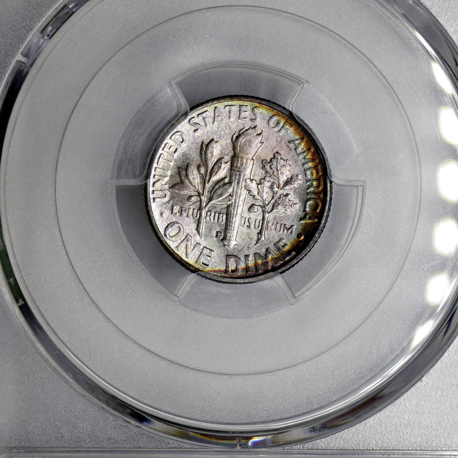 1947-D MS67+ Plus FB Roosevelt Dime 10c, PCGS Graded FT Full Bands!