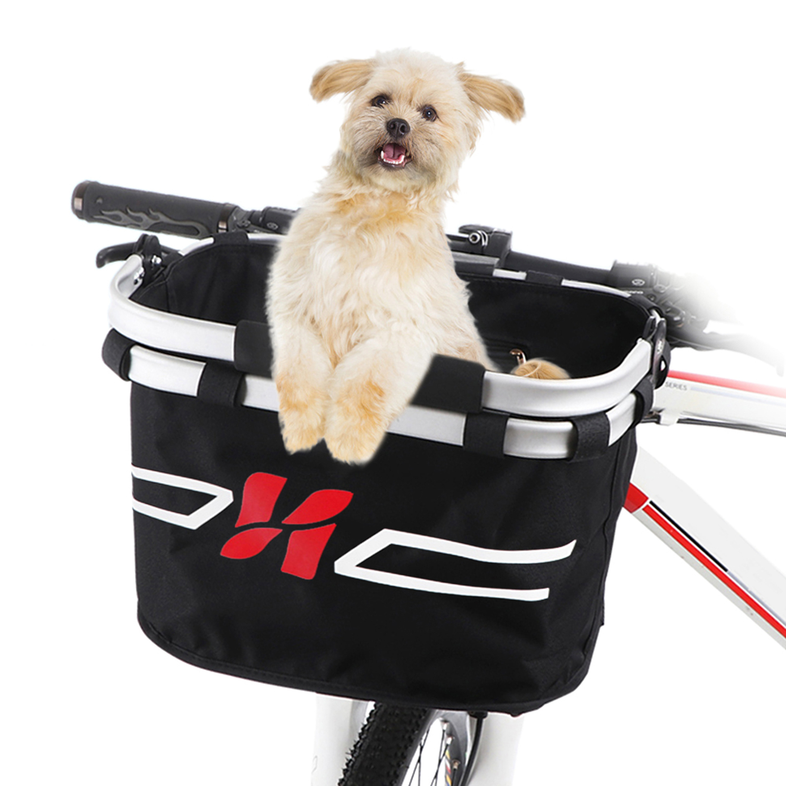 Front Basket Collapsible Bike Handlebar Basket Pet Cat Dog C