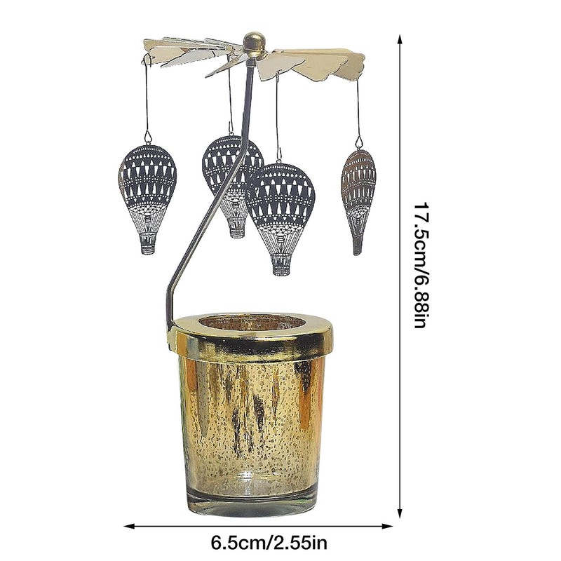 1x Candle Spinner Tea Light Candlestick Spinning Rotary Candle Holder Home Decor