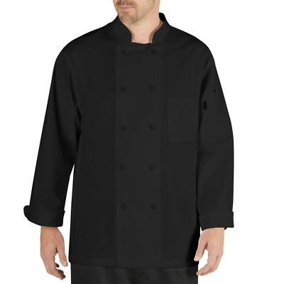 CHEF CODE Lightweight Cool Breeze Chef Coat, Long-Sleeve & Mesh Vent Inlay CC104