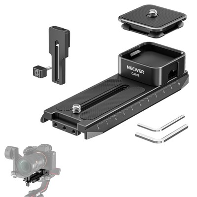 NEEWER Vertically Lens Support, Auto Lock Square QR Plate for Handheld Gimbals