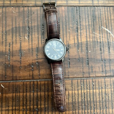 Citizen Men's Chandler Eco-Drive Dark Blue Dial Brown Leather Watch BM8478-01L