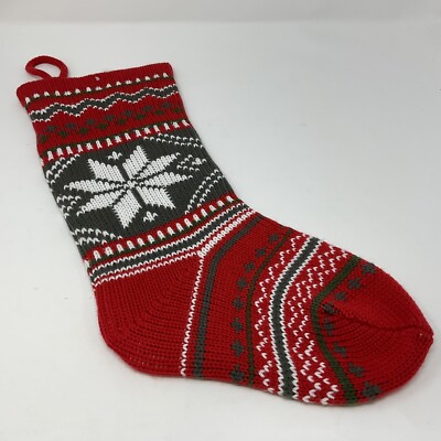 NWOT  Fair Isle 20'' Christmas Stocking Nordic Enchanted Forest