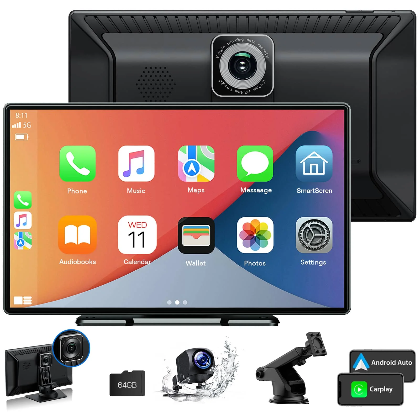 LAMTTO RC07 Nine Inch CarPlay & Android Auto Display