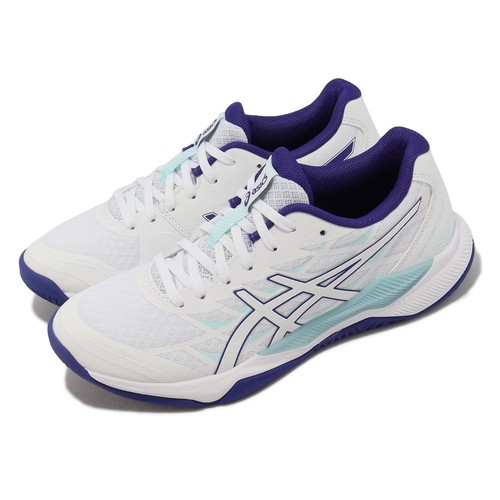 Женские кроссовки для волейбола и бадминтона Asics GEL-Tactic 12 White Eggplant 1072A092-101