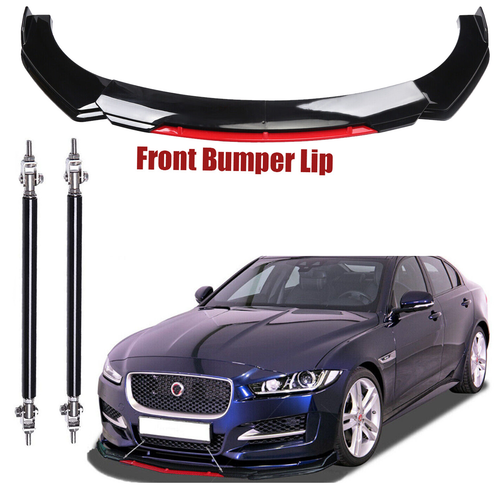 Lips Splitter Red For Jaguar Xe Xf Xj Strut Rods Black Body Kit