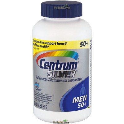 Centrum Silver MultiVitamin MultiMineral Complete Vitamin 250 Tabs Men Over 50+