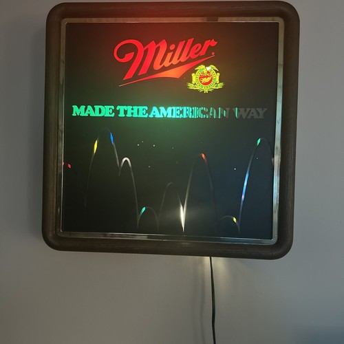 70年代 美品ビンテージMiller High Lifeブラケットライト サイン 70年代 美品ビンテージMiller High Lifeブラケットライト サイン
